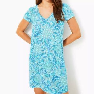 Lilly Pulitzer Etta Short Sleeve Dress Resort White Goombay Grooves